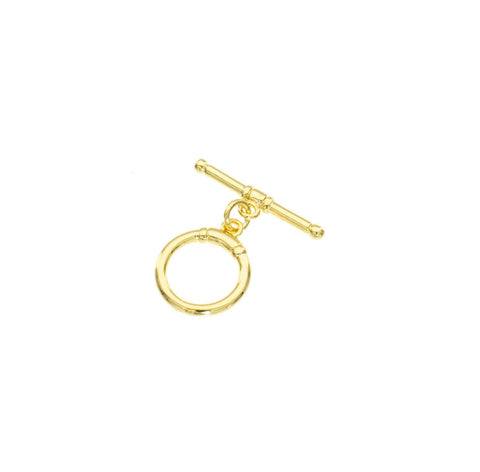 Gold Toggle Clasp Set,Gold Circle Toggle Clasp ,Round Toggle Clasp For DIY Jewelry Making ,CLG008