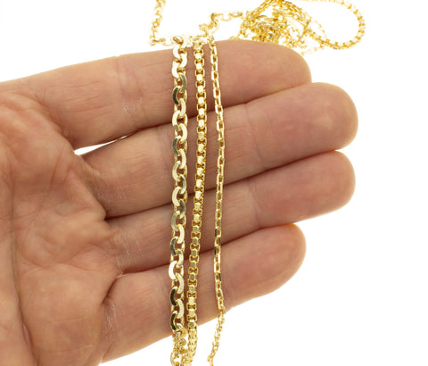 -14k Gold Box Chain, Gold Cable Belcher Chain,Oval Cable Chain, ,CHG017,CHG018,CHG019