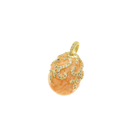 Faberge Egg Charm,Gold Faberge Egg charm,Enamel Easter Egg Charm For Jewelry Making