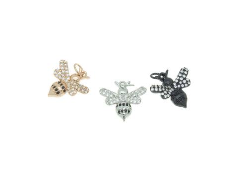 Little Cute cz set bee pendant,CP078