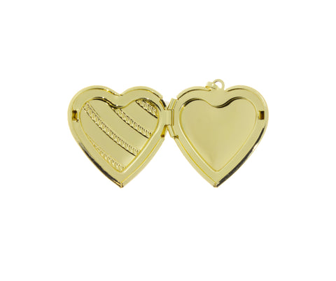 Gold Locket Heart Charm,A Meaningful Gift For Someone Special ,Heart Charm For a Friend,CPG551
