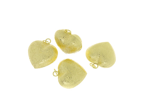 Puff Heart Hammered Gold Pendant,Balloon Heart Charm,Large Hammered Puffed Heart Charm, 1 pc,5 pcs Or 10pcs, WHOLESALE,CPG552