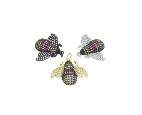 Colorful cz beetle pendant,CP185