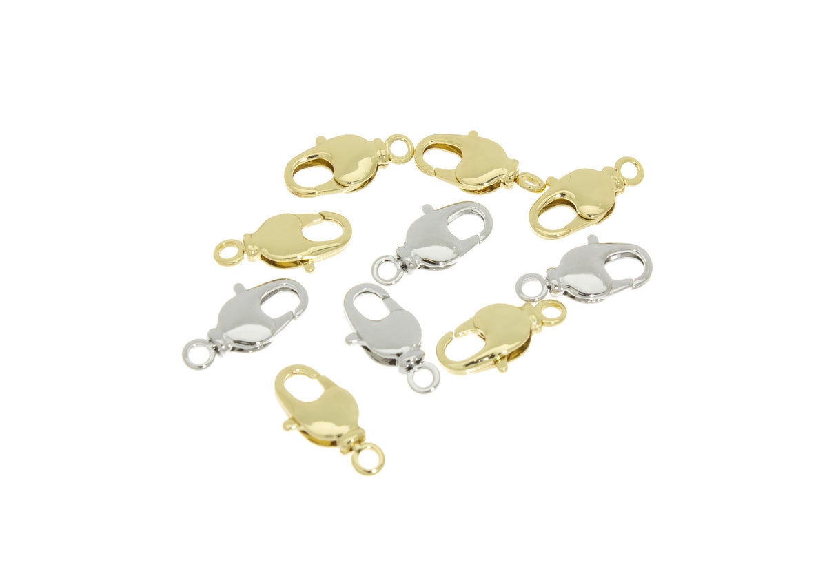 -20pcs Medium Gold Or Silver Swivel Lobster Clasp,15x6mm,Medium size gold Lobster Clasp,Turn 360 degrees,20pcs or more,CLG062,CLS062