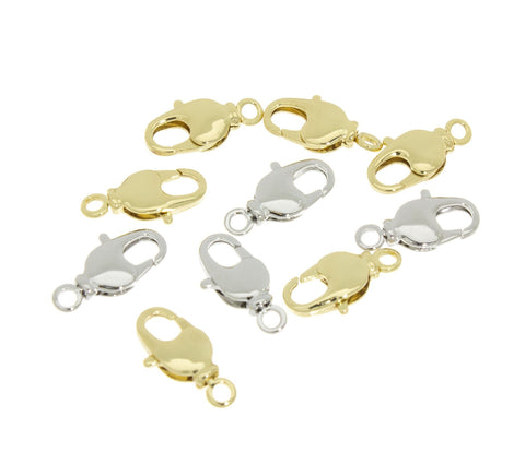 Large Gold&Silver Swivel Lobster Clasp, 18x7mm, Large gold Lobster Clasp, Turn 360 degrees, 20pcs or more, WHOLESALE,CLG061,CLS061