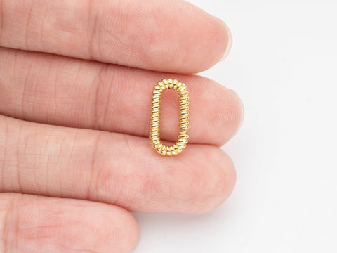 Texture O clicker ring, charm holder, oval clicker ring, 13x7mm, Jewelry Clasp, Ring Clasp, 1 pc, 5 pcs or 10 pcs, CLG101