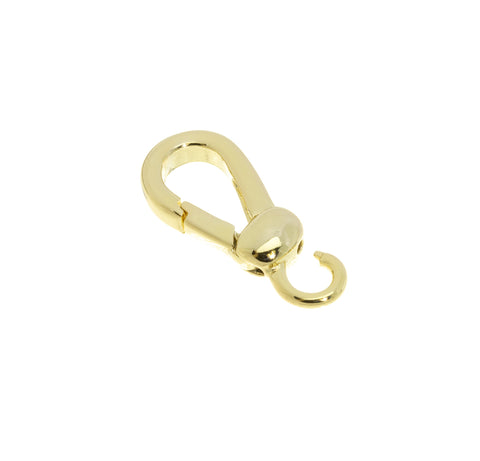 Push Gate Clasp With Open Push In Ring,Spring Gate Gold Push In Clasp,16mm x 6mm,Gold Open Ring Clasp,Clasp For Bracelet And Necklace,CLG224