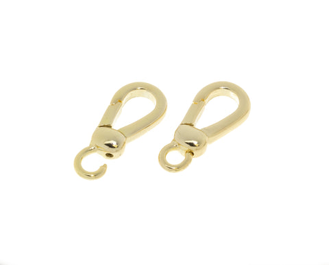 Push Gate Clasp With Open Push In Ring,Spring Gate Gold Push In Clasp,16mm x 6mm,Gold Open Ring Clasp,Clasp For Bracelet And Necklace,CLG224