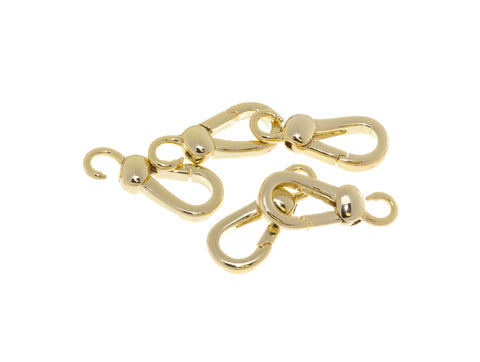 Push Gate Clasp With Open Push In Ring,Spring Gate Gold Push In Clasp,16mm x 6mm,Gold Open Ring Clasp,Clasp For Bracelet And Necklace,CLG224