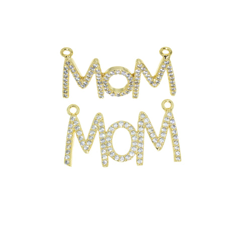 Mom Monogram Charm,Mom Word Monogram Charm,Mother’s Day Gift,Gift For A Mother, 1 pc,5pcs or 10pcs, Wholesale,CNG033