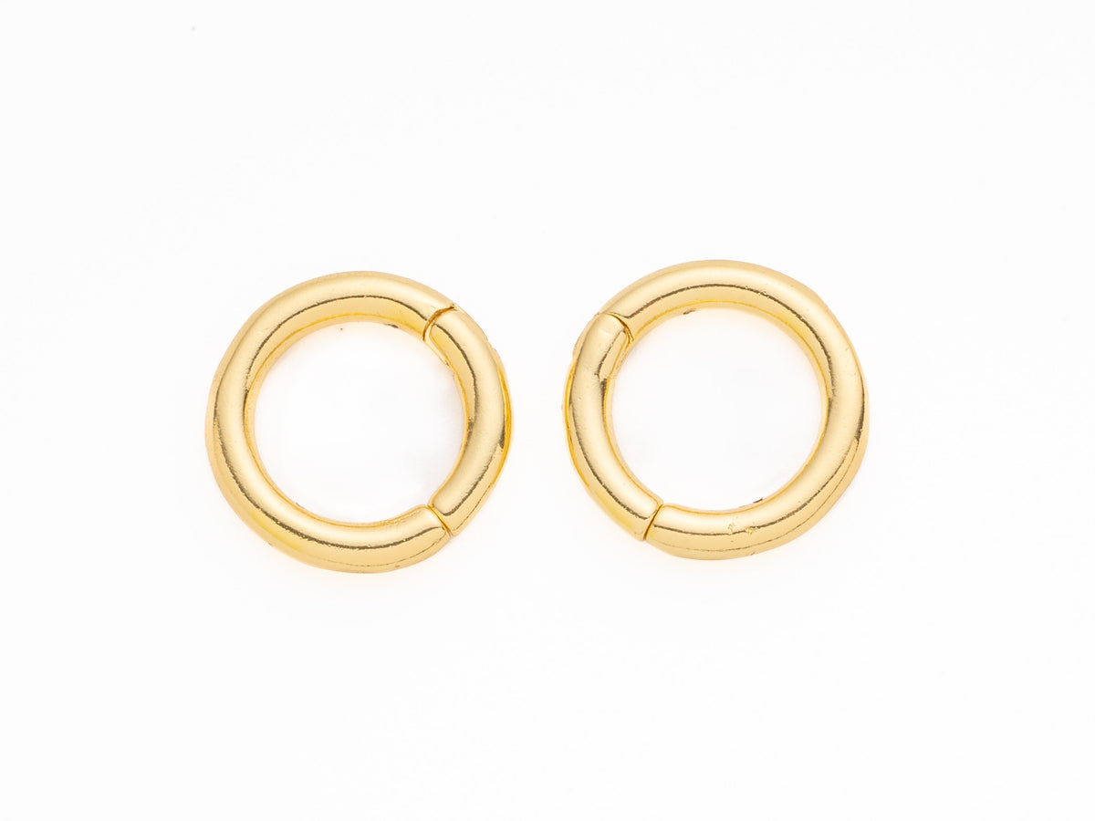 Gold or Silver Small Round Push In Clasp, 15mm, round clasp, round push in clasp, push in enhancer, 1 pc or 10 pcs, WHOLESALE,CLG229