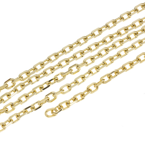 Best Seller Chain Oval Rolo Paperclip,Gold Oval Link Chain, 8.5 x 5.5mm, Gold Rectangle link, Gold Anchor Chain,CHG028