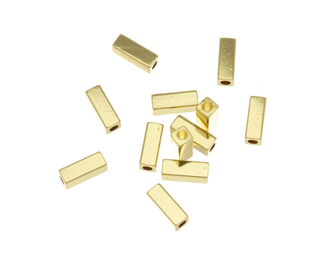 Rectangle Tube Spacer Bead,Tubular Gold Spacer Bead,Jewelry Spacer Bead For Elastic Cord Or Chain,SPG012