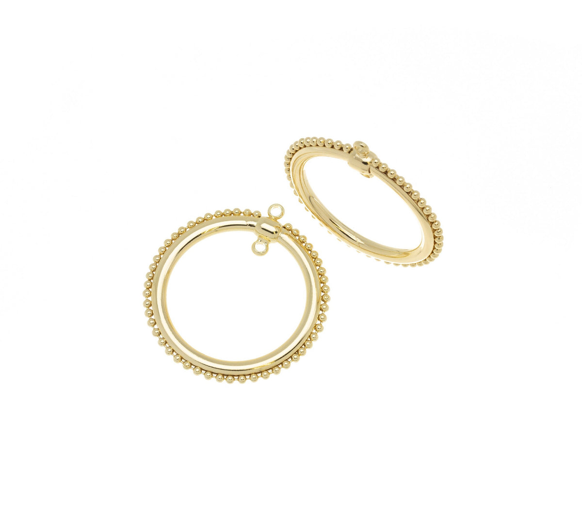 Large Gold Decorative Round Open Hoop, 31mm, Perfect for Earrings or Necklace, 1 pc or 10 pcs, WHOLESALE,CPG697