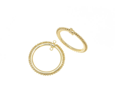 Large Gold Decorative Round Open Hoop, 31mm, Perfect for Earrings or Necklace, 1 pc or 10 pcs, WHOLESALE,CPG697