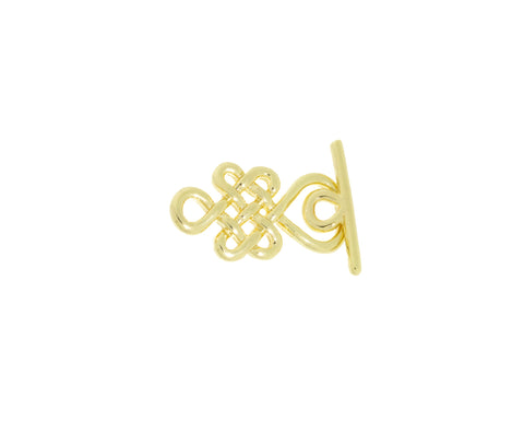 Weaved Twisted Toggle Clasp,Two Piece weaved Design Toggle Clasp,Gold Toggle Clasp With Weave Design,Gold twisted Toggle Clasp,CLG121