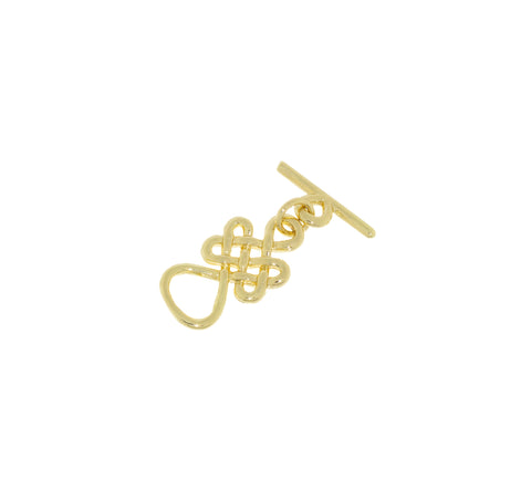 Weaved Twisted Toggle Clasp,Two Piece weaved Design Toggle Clasp,Gold Toggle Clasp With Weave Design,Gold twisted Toggle Clasp,CLG121