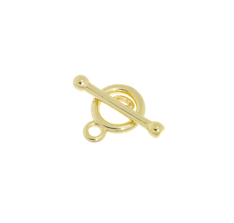 Circle Round Toggle Clasp,Two Piece Gold Toggle Clasp,Gold Toggle Clasp,Gold Circle Clasp,CLG122