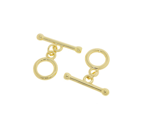 Circle Round Toggle Clasp,Two Piece Gold Toggle Clasp,Gold Toggle Clasp,Gold Circle Clasp,CLG122