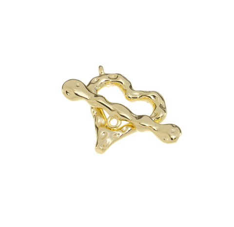 Heart Shape Toggle Clasp,Two Piece Gold Toggle Clasp,Gold Toggle Clasp,Gold Heart Clasp,CLG128