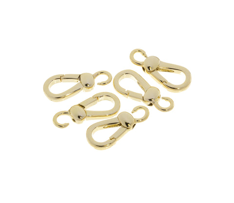 Push Gate Clasp With Open Push In Ring,Spring Gate Gold Push In Clasp,16mm x 6mm,Gold Open Ring Clasp,Clasp For Bracelet And Necklace,CLG224