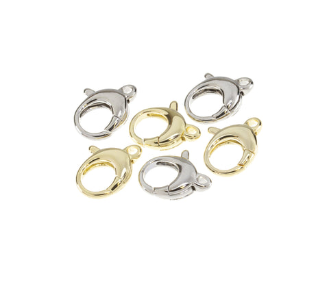 Gold Or Silver Rounded Lobster Clasp,Shiny Gold And Silver Lobster Clasp,Lobster Trigger Clasp,Clasp For Bracelet And Necklace,CLG221-CLS221