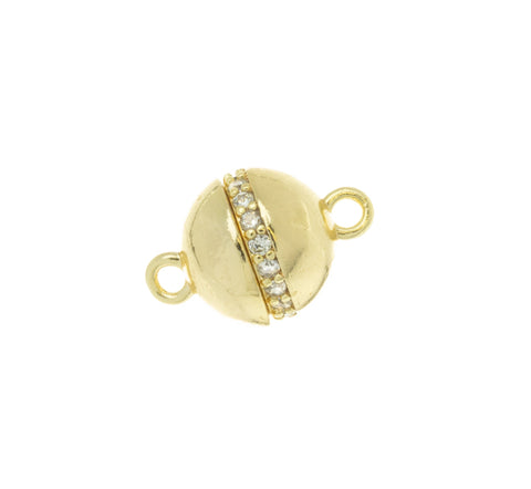 Gold Magnetic Clasp,Pave Magnetic Gold Clasp,CZ Magnetic Clasp For Inline Use For Bracelet And Necklace,CLG132