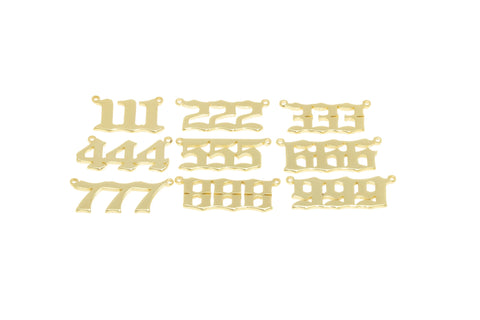 Angel Number Connector Charm For Necklace,Angel Number Connector Charm,Angel Numbers For Necklace Making,Angel Number Charm Connector,CNG024