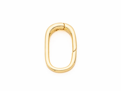 Gold Spring Gate Clasp, Push in Clasp, Large Oval Snap Close Charm Holder, Charm holder for jewelry, 20x12mm, gold snap close clasp, CLG214