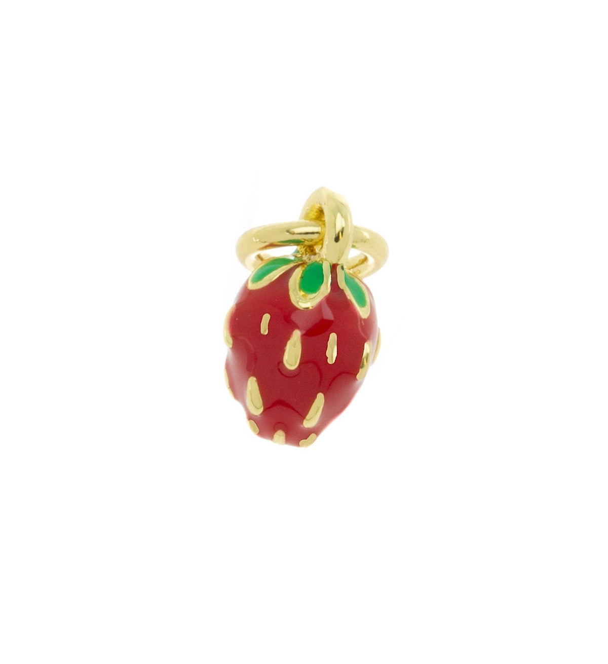 Dainty Mini Strawberry Charm,Small Strawberry Gold Charm,Strawberry Charm For Jewelry Making, 1 pc,5pcs or 10 pcs, WHOLESALE,CPG579