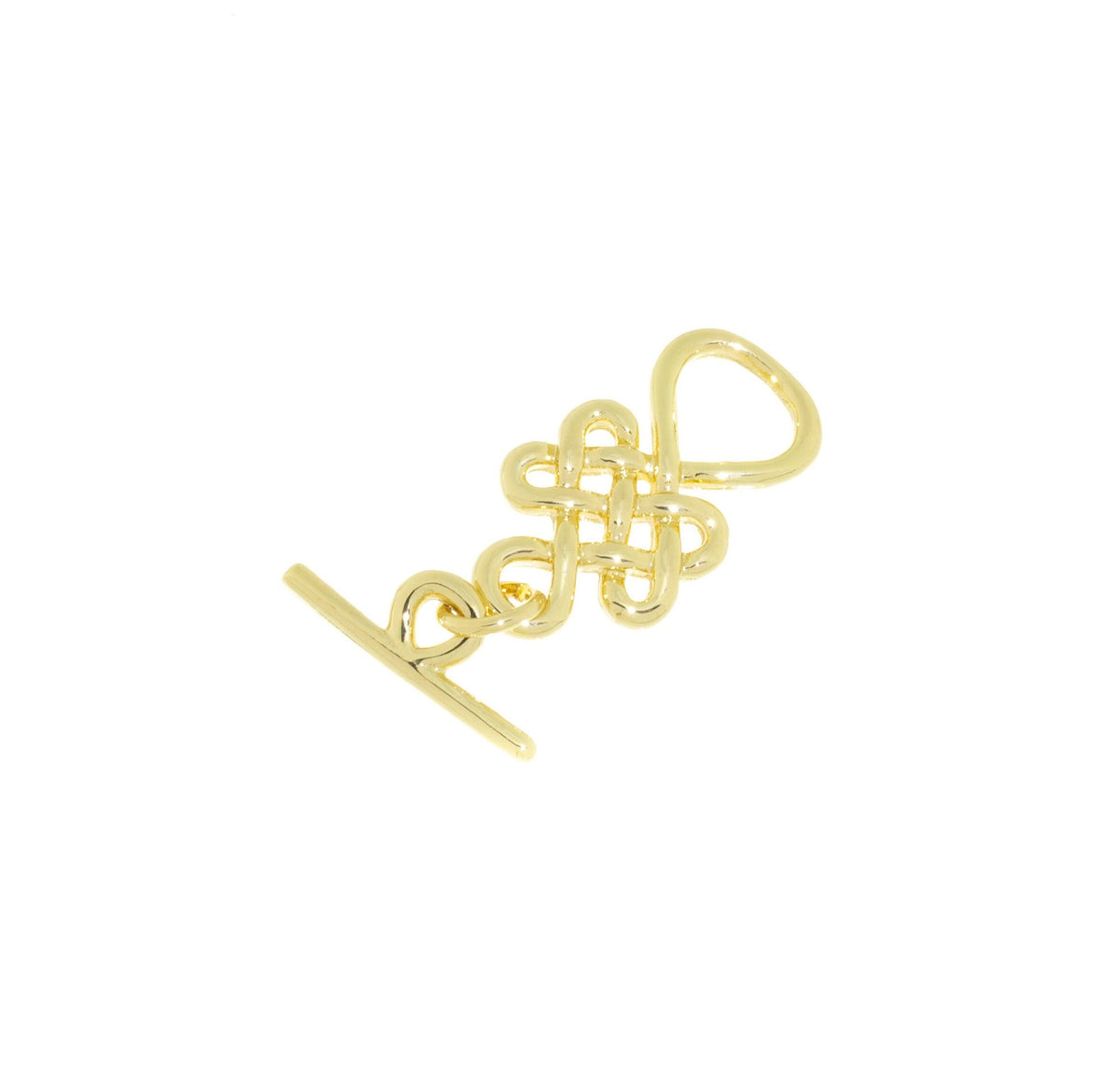 Weaved Twisted Toggle Clasp,Two Piece weaved Design Toggle Clasp,Gold Toggle Clasp With Weave Design,Gold twisted Toggle Clasp,CLG121