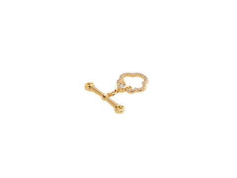 Gold CZ Cloud Shape Toggle Clasp, Cloud Shape Toggle, T Bar Clasp, Cloud CZ Shape Toggle For Designers, CZ Toggle Clasp, CLG201