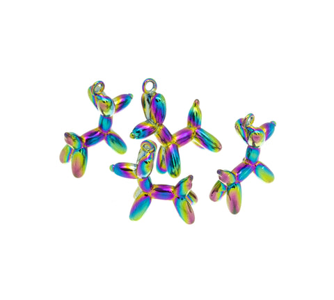 Birthday Balloon Dog Charm,Rainbow Balloon Dog,Balloon Dog Birthday Party Favors,Birthday Balloon Charm,CPG667