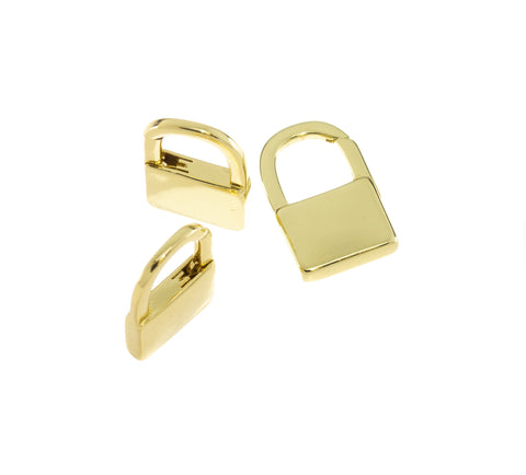 Gold Padlock Push In Clasp For Jewelry,Large Padlock Push Gate Clasp,Connector Clasp For Necklace Or Bracelet,CLG302