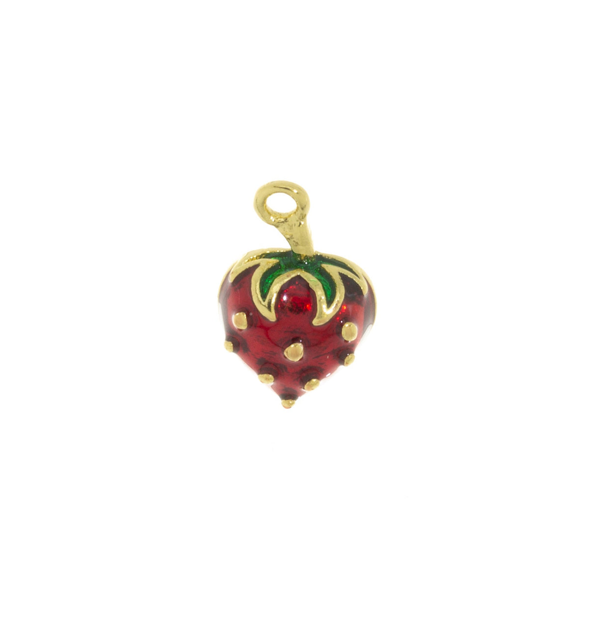 Dainty Mini Strawberry Charm,Small Strawberry Gold Charm,Strawberry Charm For Jewelry Making, 1 pc,, WHOLESALE,CPG580