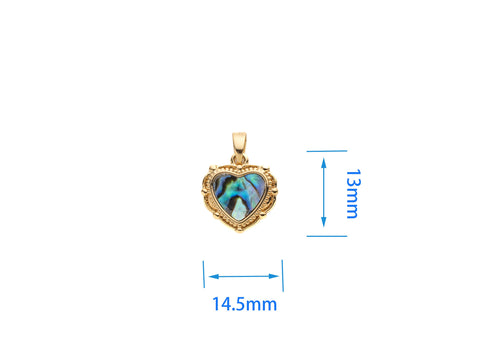 -Abalone Gold Heart Charm,Heart Charm With Abalone,Dainty Gold Heart Charm, 1 pc,WHOLESALE,CPG300