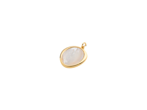 Gold Organic shape MOP Pendant, Irregular MOP coin Charm, MOP Pendant, 18mm, Minimalist Jewelry, Mother of Pearl Jewelry, CPG307