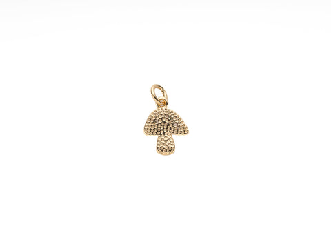 Tiny Mushroom Gold Charm For Bracelet Or Necklace,Dainty Enamel Mushroom Pendant,1 pc,5 pcs Or 10pcs,WHOLESALE,CPG467