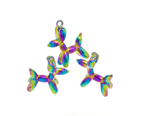 Birthday Balloon Dog Charm,Rainbow Balloon Dog,Balloon Dog Birthday Party Favors,Birthday Balloon Charm,CPG667