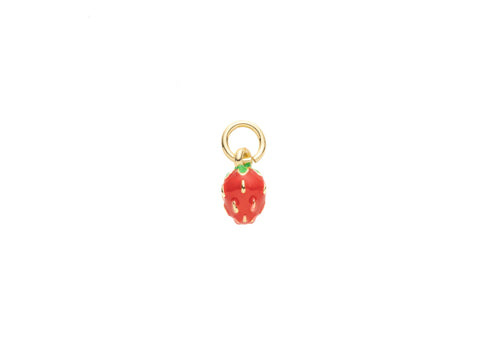 Dainty Mini Strawberry Charm,Small Strawberry Gold Charm,Strawberry Charm For Jewelry Making, 1 pc,5pcs or 10 pcs, WHOLESALE,CPG579