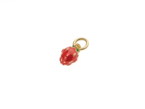 Dainty Mini Strawberry Charm,Small Strawberry Gold Charm,Strawberry Charm For Jewelry Making, 1 pc,5pcs or 10 pcs, WHOLESALE,CPG579