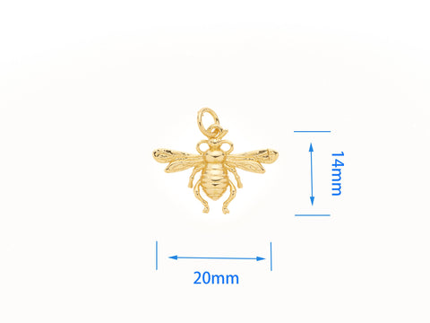 Gold Queen Bee Charm, Queen bee Pendant, Growth and Discipline, Queen bee Charms, Bee Pendant, Dainty minimalist jewelry, CPG586