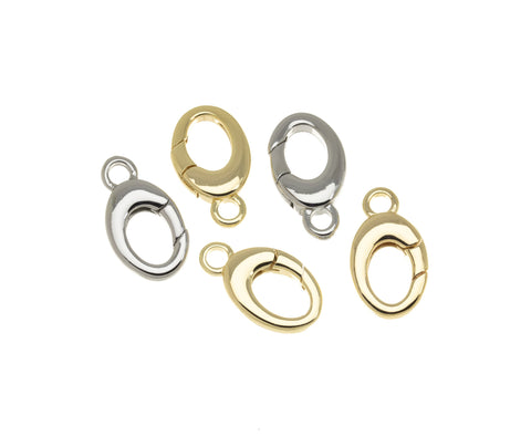 Gold Or Silver Spring Gate Lobster Clasp, High Polished,Easy To Use,CLG316-CLS316