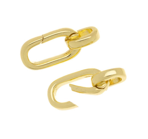 Gold Or Silver Oval Elongated Push Gate Clasp,Long Spring Gate Gold Clasp,Paper Clip Chain Clasp,CLG141-CLS141