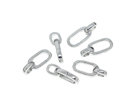 Gold Or Silver Oval Elongated Push Gate Clasp,Long Spring Gate Gold Clasp,Paper Clip Chain Clasp,CLG141-CLS141