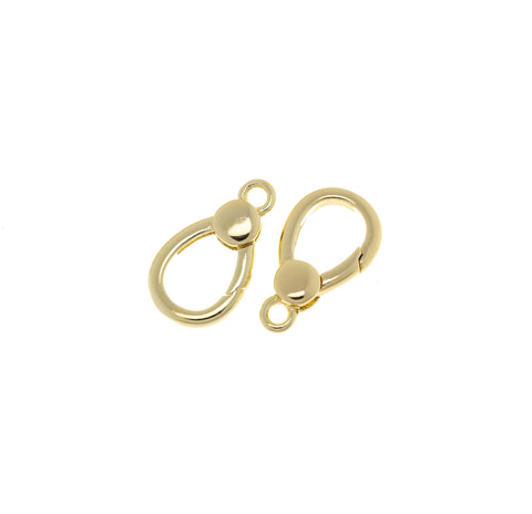 Small  Push Gate Gold Clasp,Push In Clasp For Jewelry Making,Spring Gate Lobster Clasp,CLG320