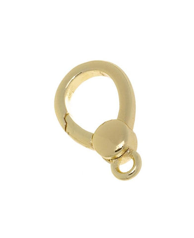 Small  Push Gate Gold Clasp,Push In Clasp For Jewelry Making,Spring Gate Lobster Clasp,CLG320