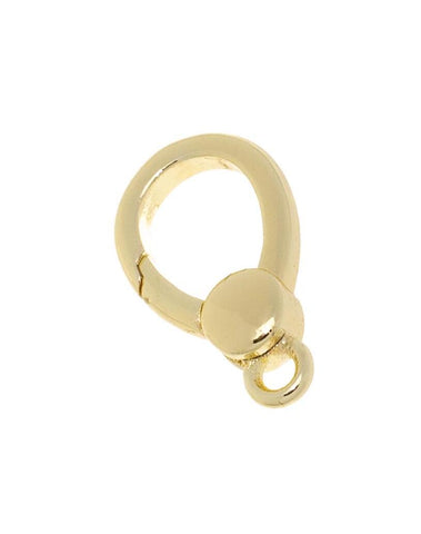 Small  Push Gate Gold Clasp,Push In Clasp For Jewelry Making,Spring Gate Lobster Clasp,CLG320