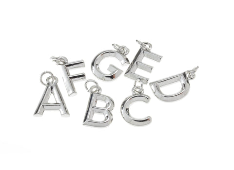 Gold Or Silver Initial Letter Charm,Alphabet initial Letter Charm,Letter Initial Charm For Permanent Jewelry Making,CPG20223-CPS2023