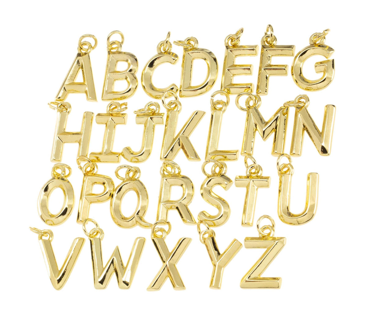 Gold Or Silver Initial Letter Charm,Alphabet initial Letter Charm,Letter Initial Charm For Permanent Jewelry Making,CPG20223-CPS2023